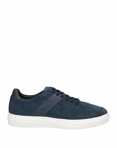 Alberto Guardiani Man Sneakers Navy blue Leather Cover