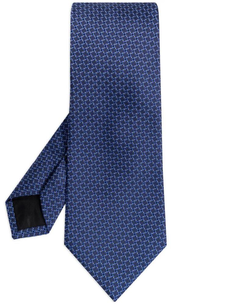 Lanvin jacquard print tie - Blue Cover