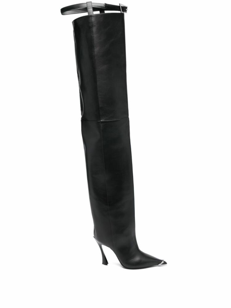 Mugler 95mm Piercing Fang boots - Black Cover