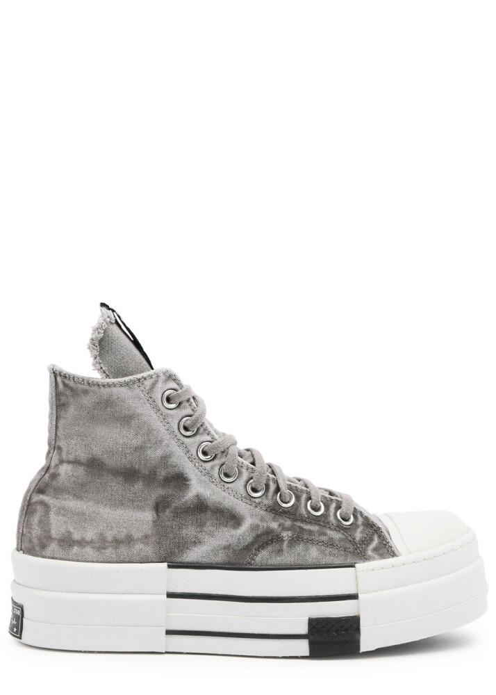 Rick Owens X Converse Drkstar Canvas Hi-top Sneakers - Grey Cover