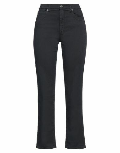 (+) People Woman Pants Midnight blue Cotton, Elastomultiester, Elastane Cover