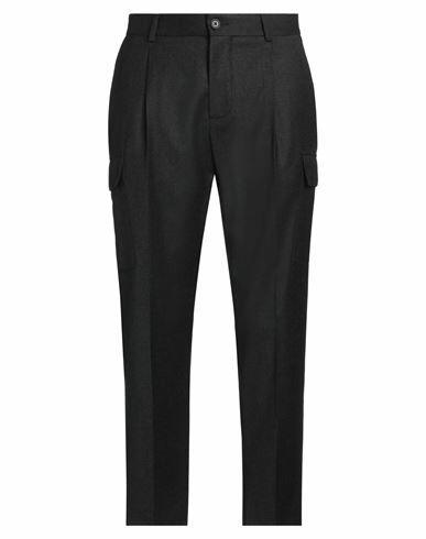 Manuel Ritz Man Pants Steel grey Wool, Elastane Cover