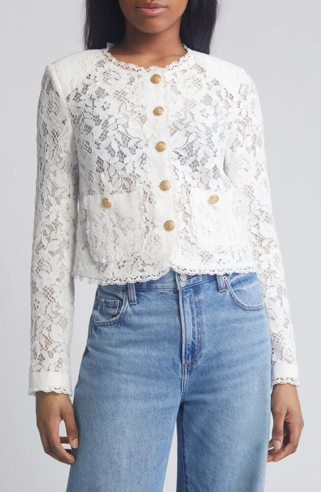 LoveShackFancy Richard Lace Jacket in Off White Cover