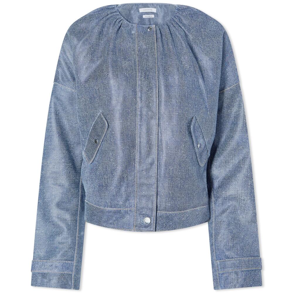 Saks Potts Women's Margeta Leather Jacket in Denim Blue Cover