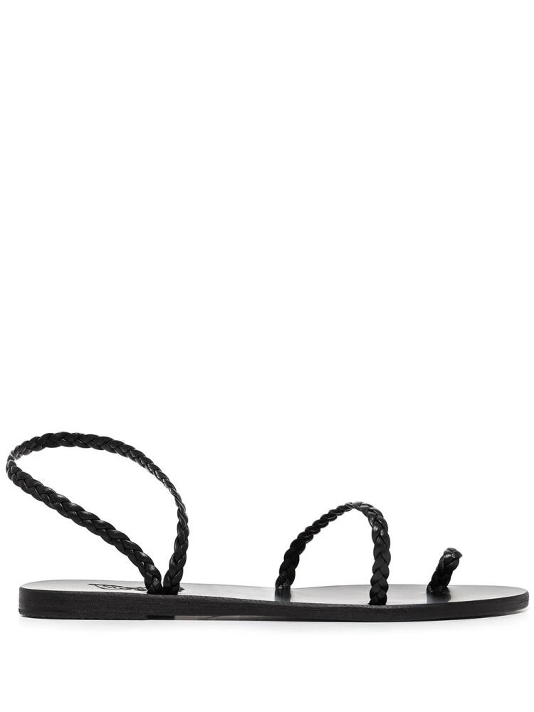 Ancient Greek Sandals Eleftheria braided leather sandals - Black Cover