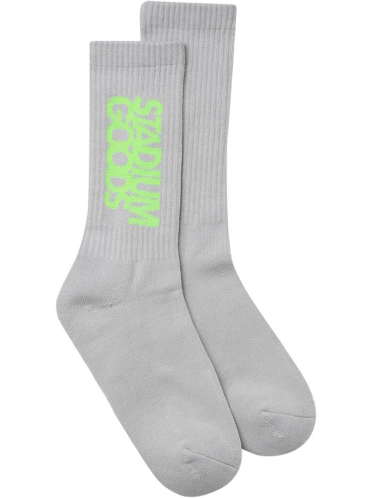 STADIUM GOODS® logo "Glow In The Dark" crew socks - Grey Cover