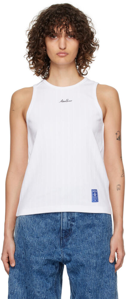 ADER error White Embroidered Tank Top Cover