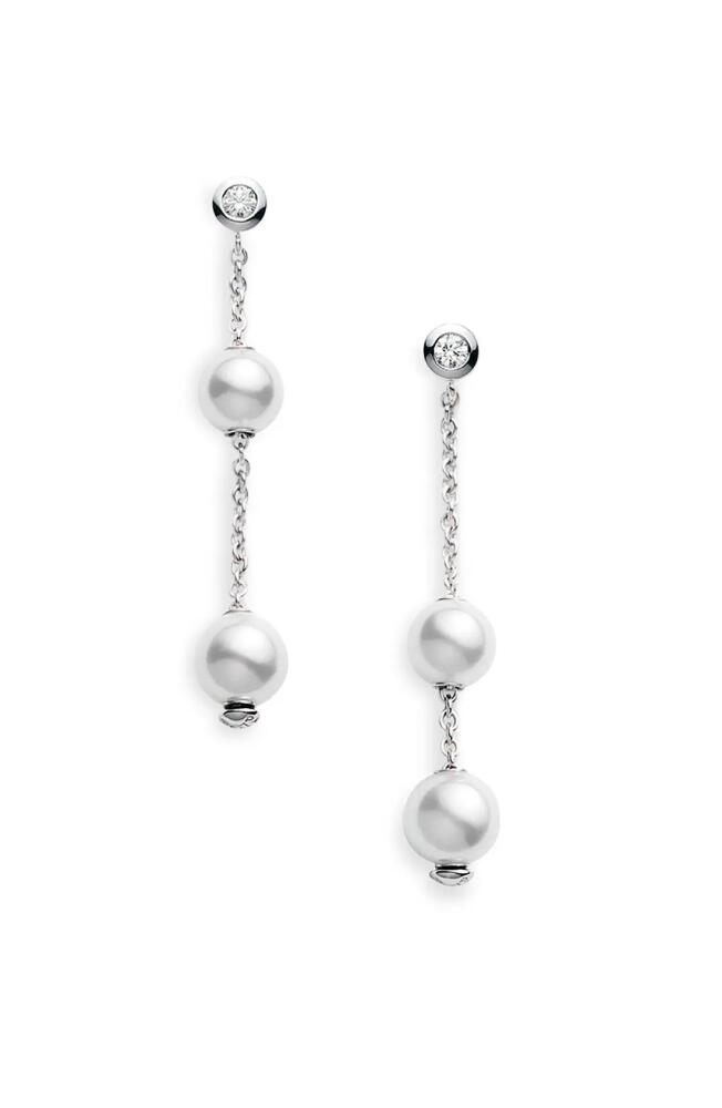 Mikimoto 'Pearls in Motion' Akoya Cultured Pearl Earrings in White Gold Cover