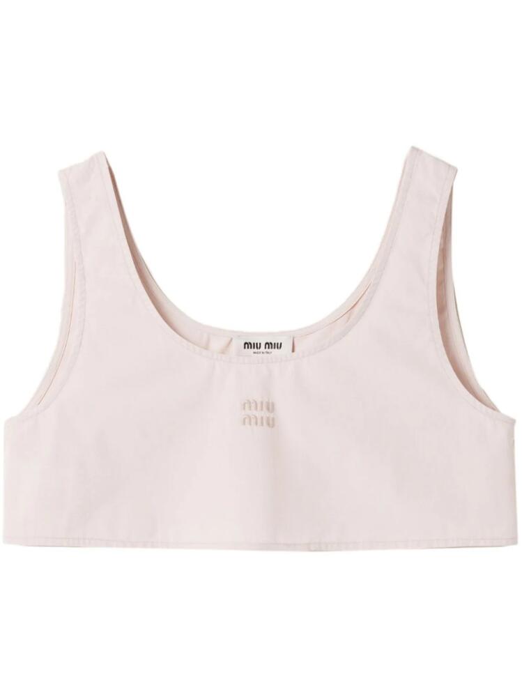 Miu Miu poplin tank top - Pink Cover