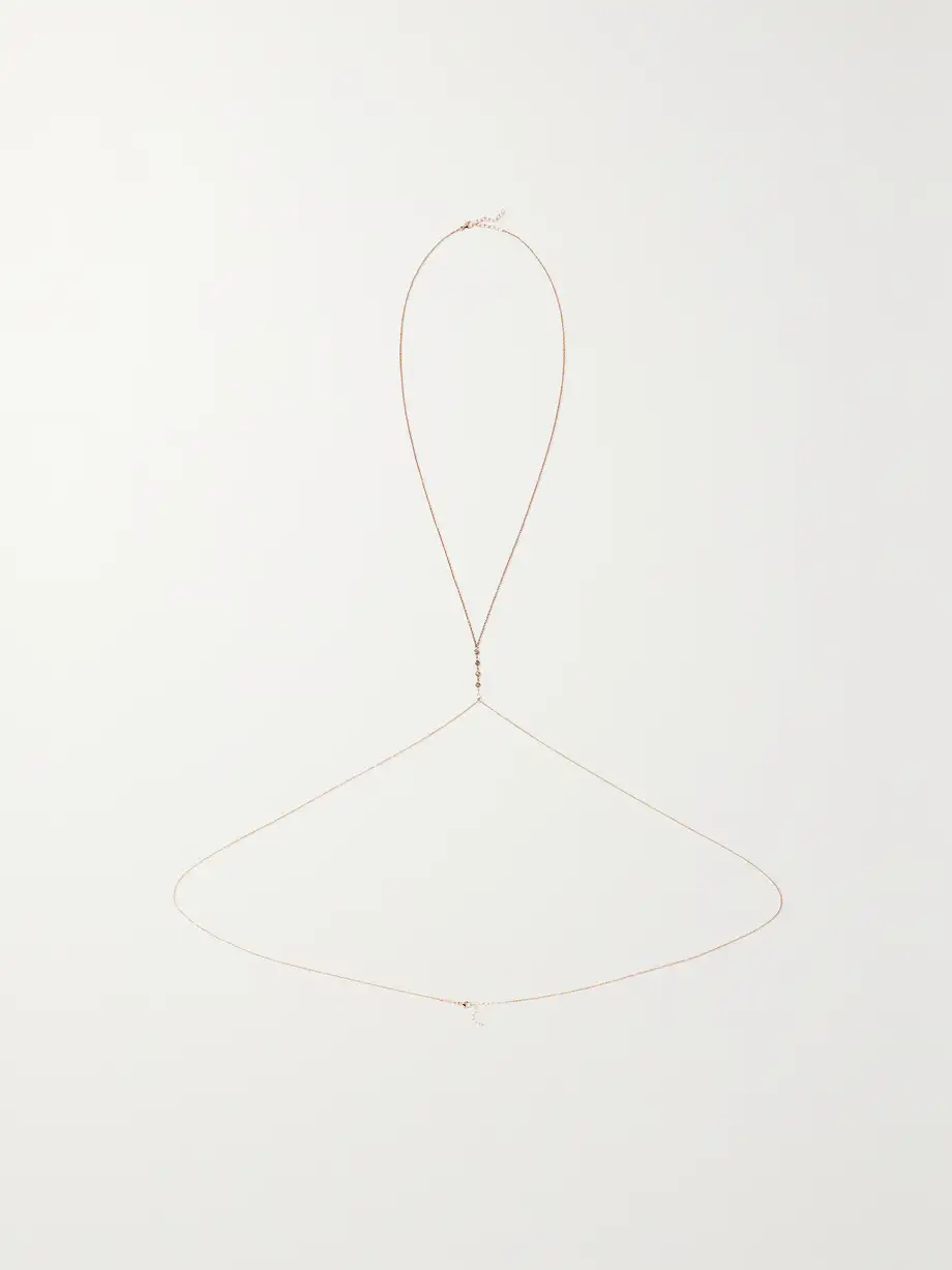 Jacquie Aiche - 14-karat Rose Gold Diamond Body Chain - One size Cover