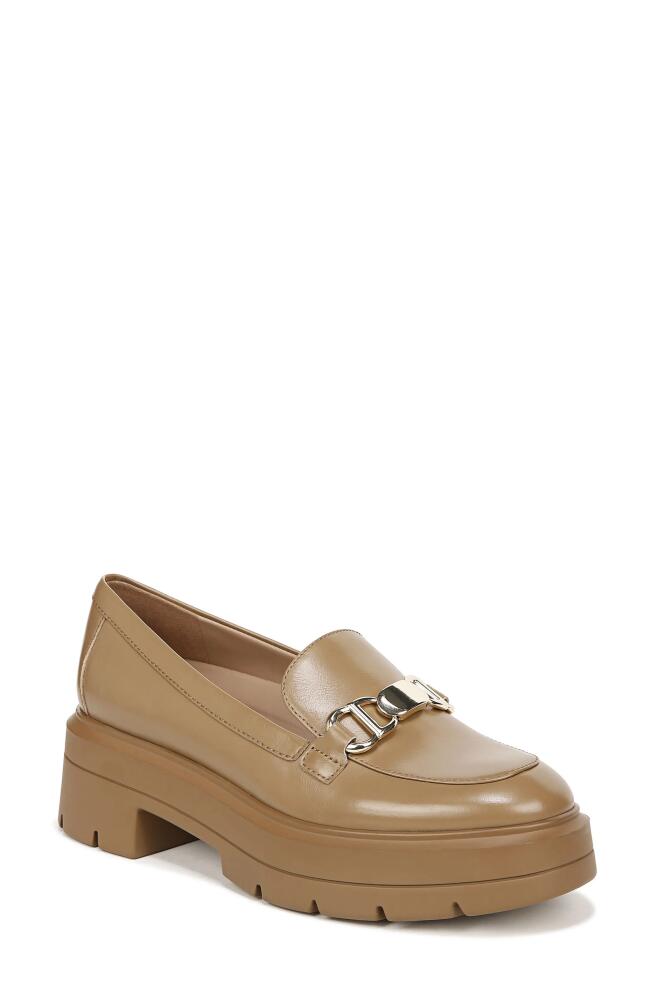 Naturalizer Nina Platform Bit Loafer in Dark Tan Leather Cover