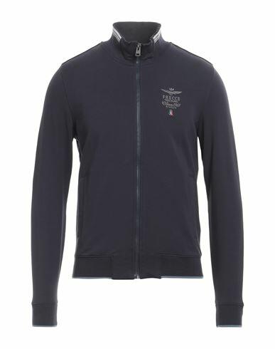 Aeronautica Militare Man Sweatshirt Midnight blue Cotton, Elastane Cover