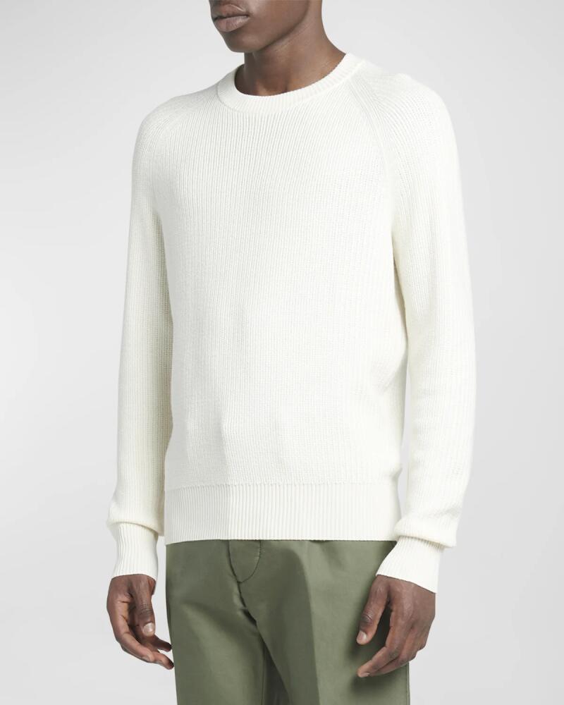 TOM FORD Men's Wool-Silk Crewneck Sweater Cover