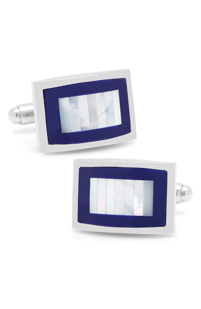 Cufflinks, Inc. Rectangle Mother-of-Pearl & Lapis Cuff Links in Blue Cover