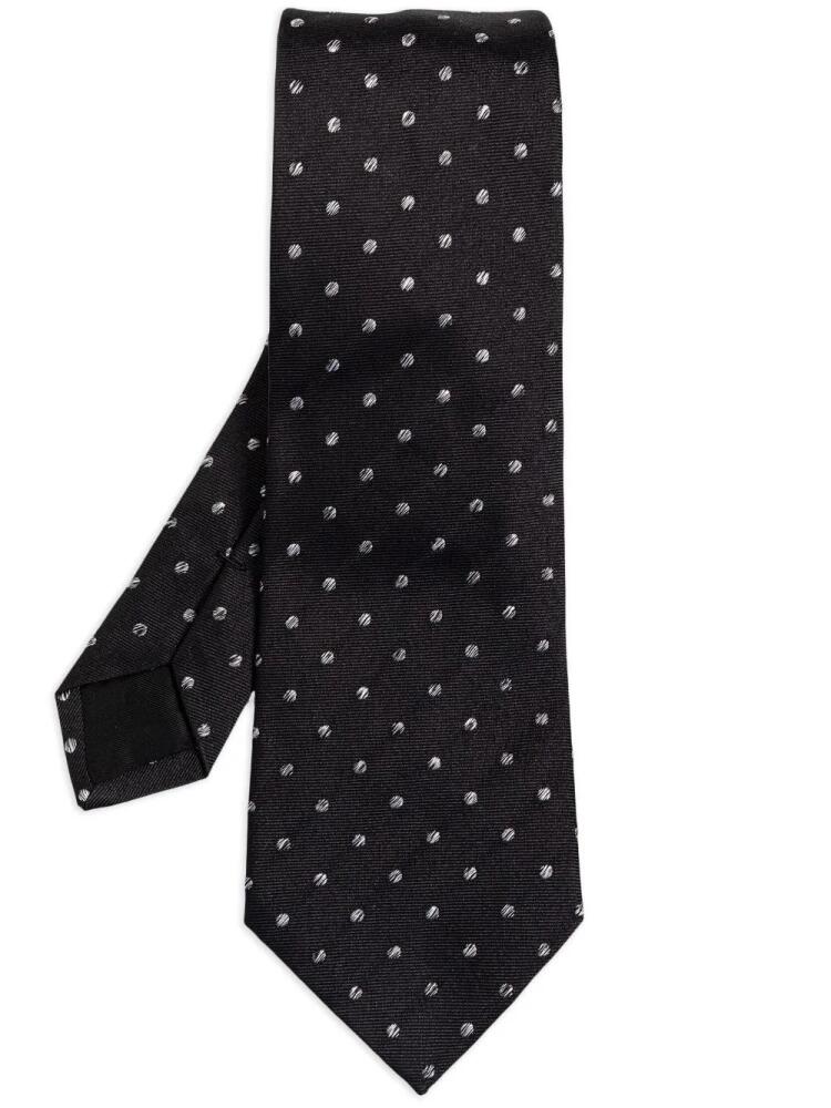 Lanvin jacquard pointed tie - Black Cover