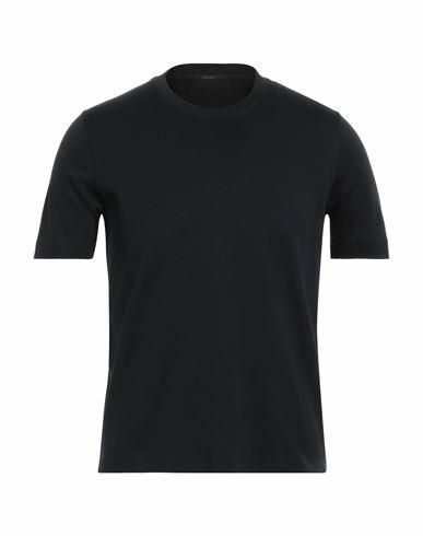 Zanone Man T-shirt Midnight blue Cotton Cover