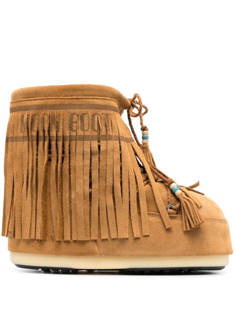 Alanui x Moon boot Icon Low fringed snow boots - Brown Cover