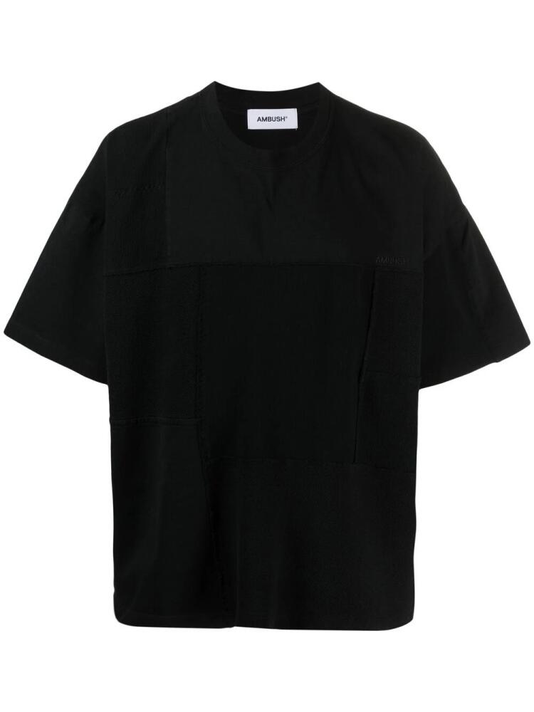 AMBUSH logo-embroidered cotton T-shirt - Black Cover