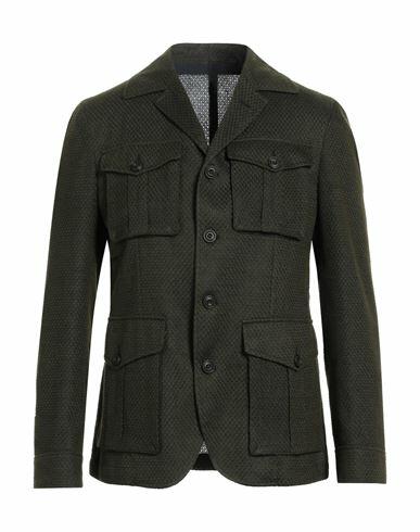 L. b.m. 1911 Man Blazer Military green Linen, Polyester Cover