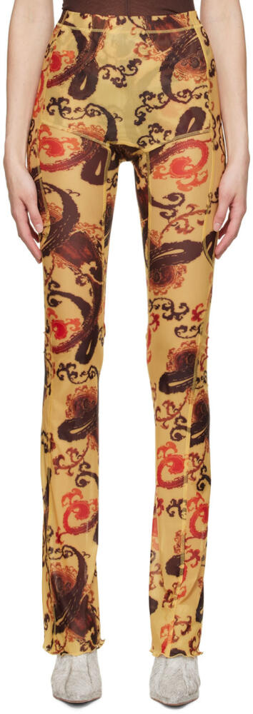 KNWLS Yellow Polyester Trousers Cover