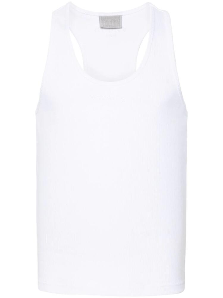 VTMNTS Paris logo-embroidered tank top - White Cover