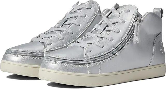 BILLY Footwear Sneaker Lace Mid Top (Silver Grey Metallic) Women's Shoes Cover