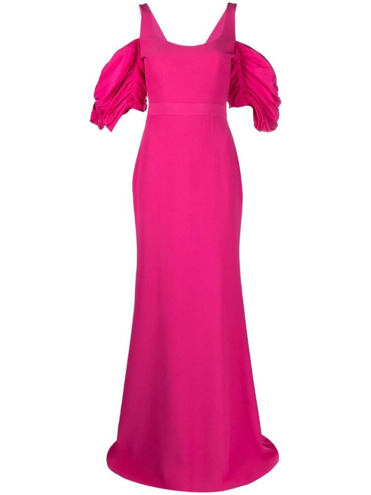 Alexander McQueen off-shoulder long gown - Pink Cover