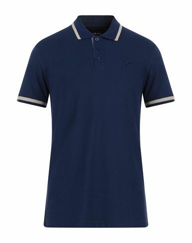 John Richmond Man Polo shirt Navy blue Cotton Cover