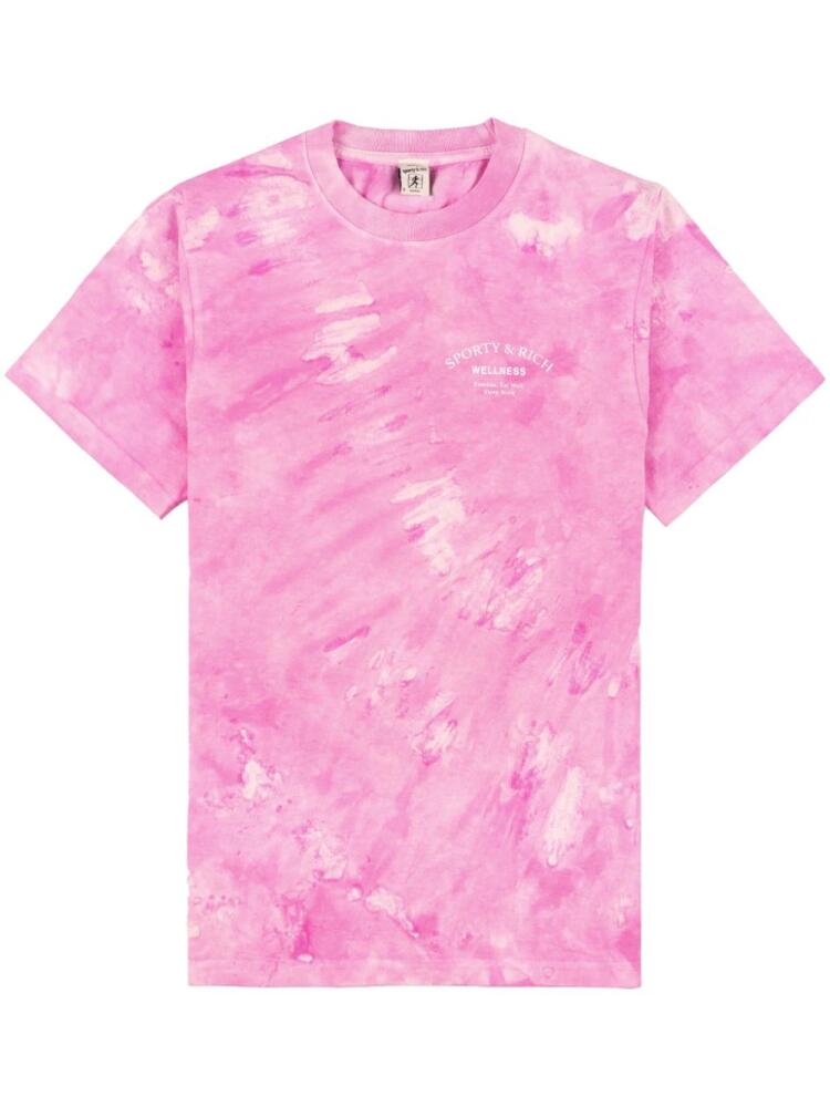 Sporty & Rich Wellness Studio tie-dye T-shirt - Pink Cover