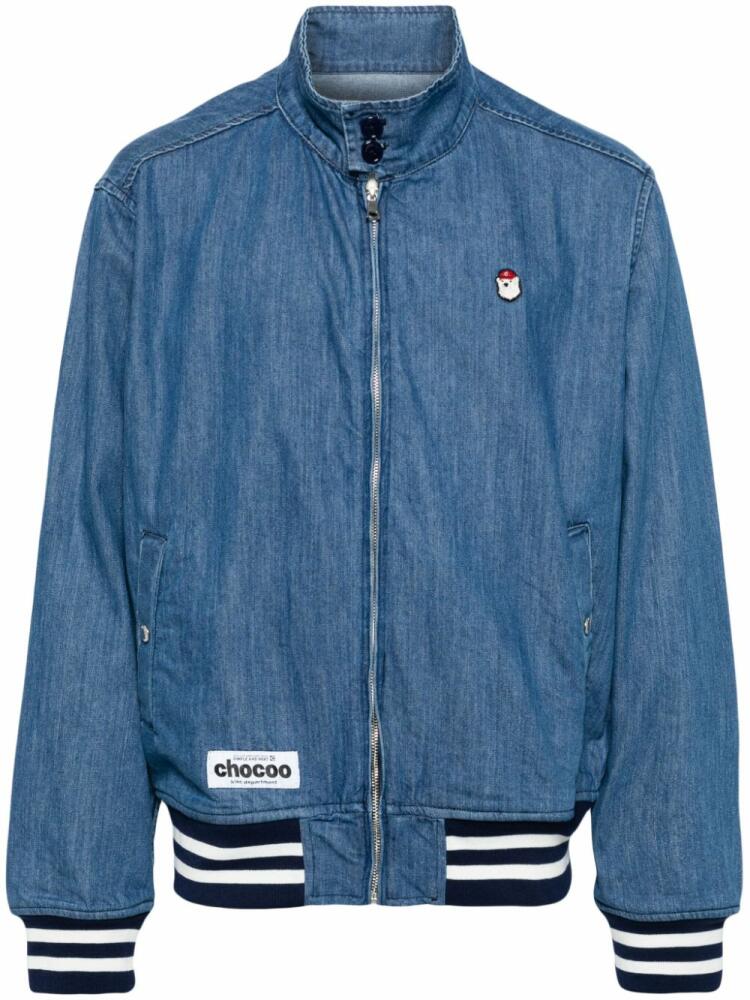 CHOCOOLATE Chocoo Bear-appliqué bomber jacket - Blue Cover