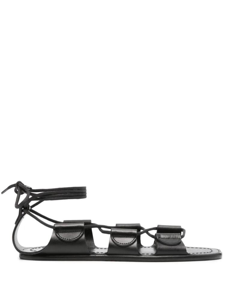 Maison Margiela laced leather sandals - Black Cover