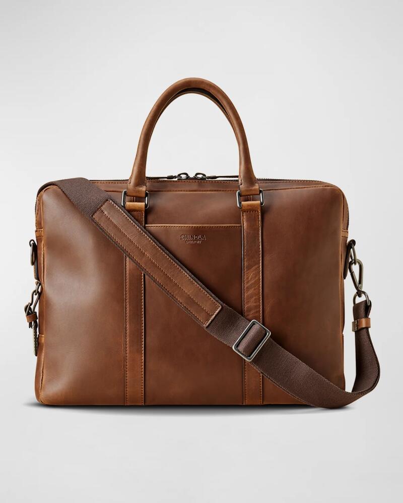 Shinola Men's Navigator Leather Laptop Briefcase Cover