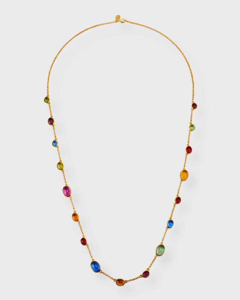 Ben-Amun 24K Yellow Gold Multi-Stone Wrap Station Necklace Cover