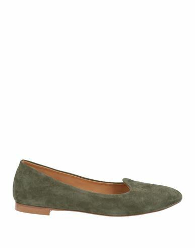 Anna F. Woman Ballet flats Military green Soft Leather Cover