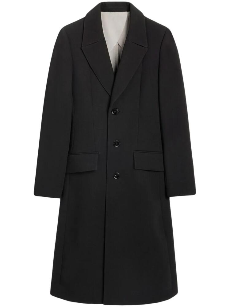 AMI Paris single-breasted virgin-wool coat - Black Cover