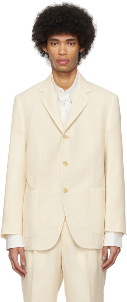 AURALEE Off-White Single-Breasted Blazer Cover