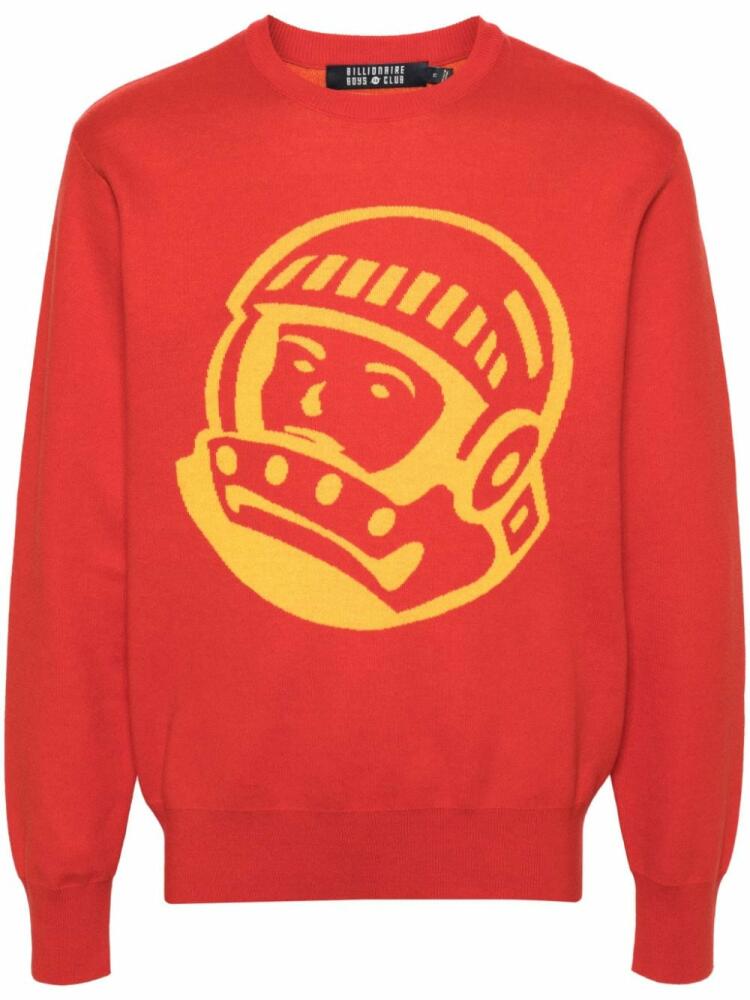 Billionaire Boys Club Chainstitch Astro intarsia-knit jumper - Red Cover