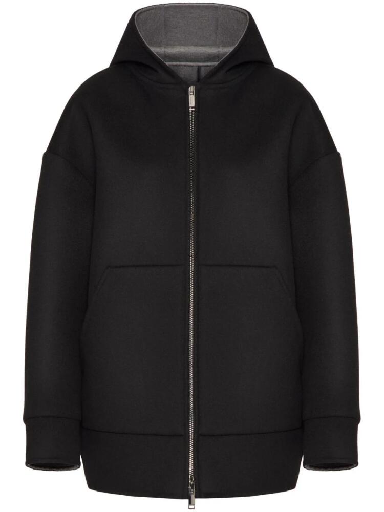 Valentino Garavani piped-trim hoodie - Black Cover