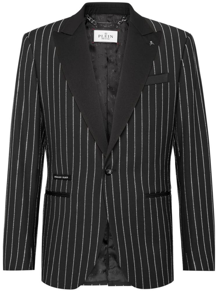 Philipp Plein crystal-embellished single-breasted blazer - Black Cover