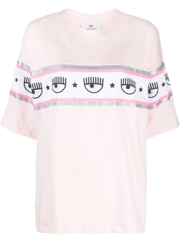 Chiara Ferragni Maxi Logomania cotton T-shirt - Pink Cover