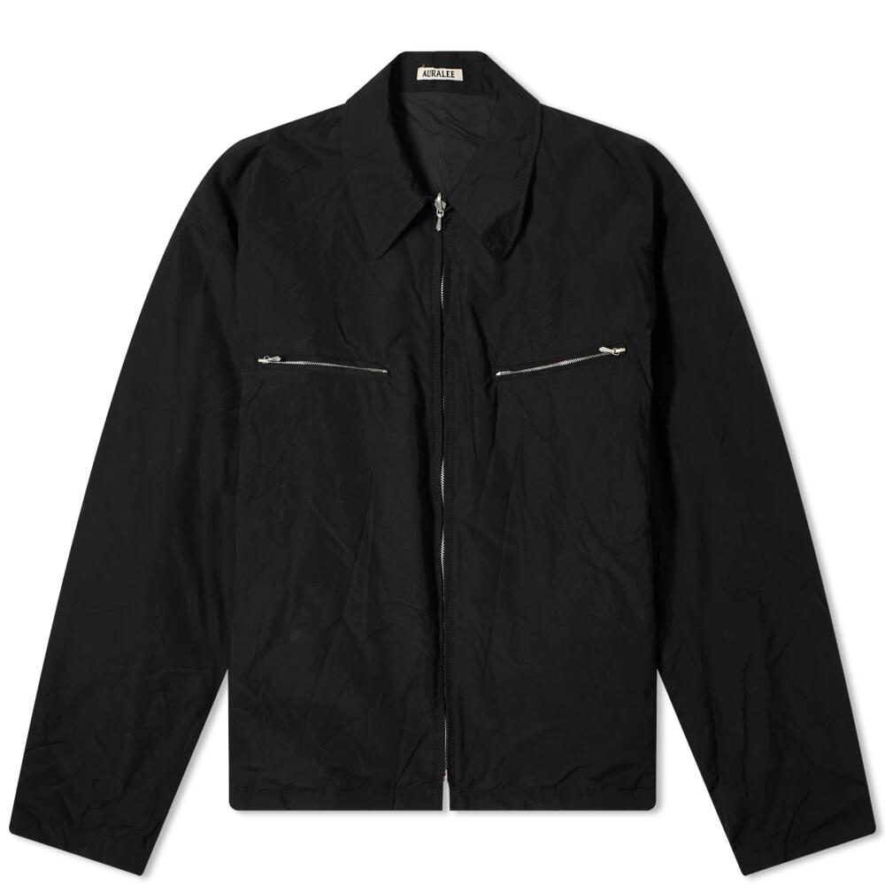 Auralee Men's Wool Poplin Jacket in Black Cover