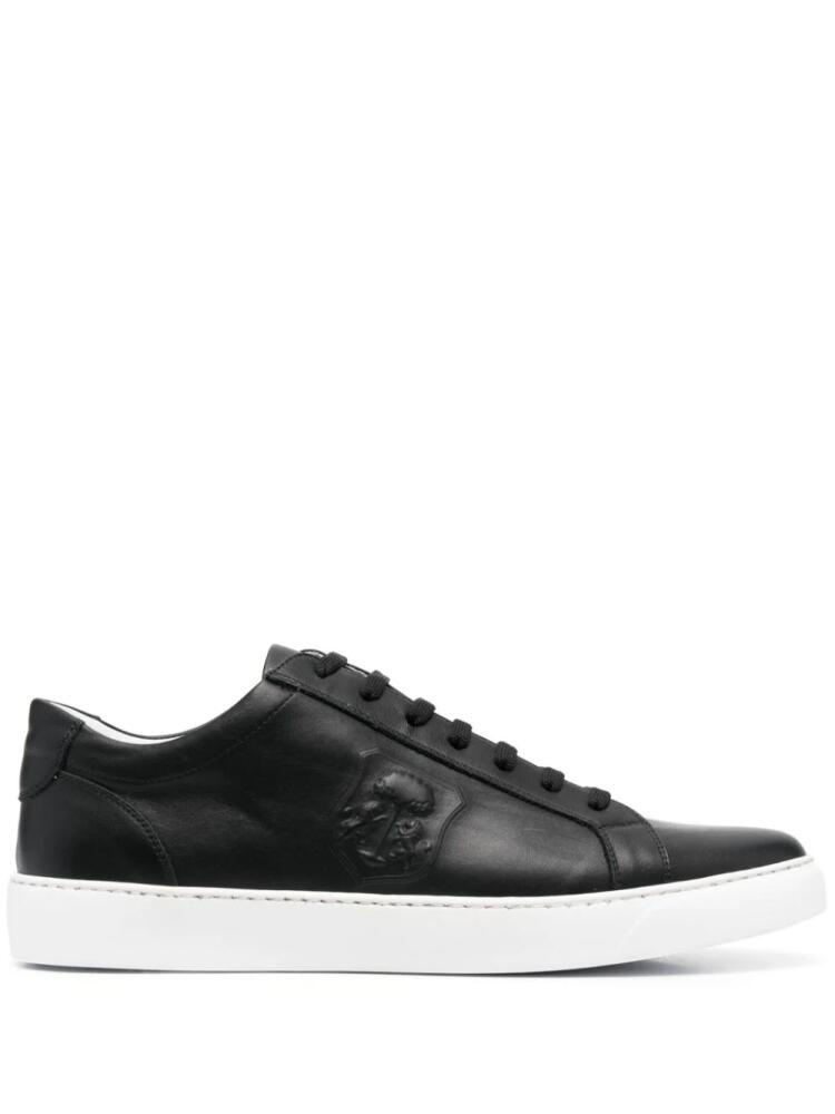 Corneliani Boston low-top leather sneakers - Black Cover