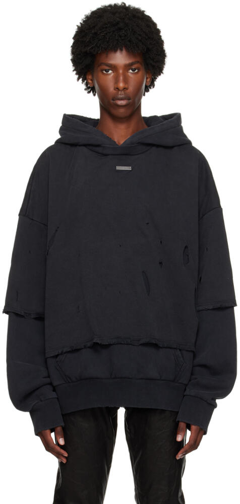 Stolen Girlfriends Club Black Misfit Layered Hoodie Cover