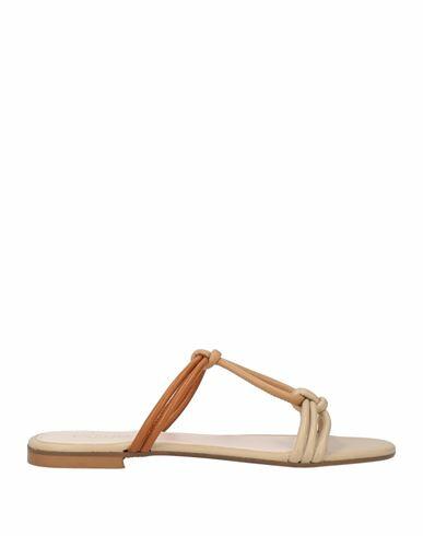 Cafènoir Woman Sandals Sand Textile fibers Cover