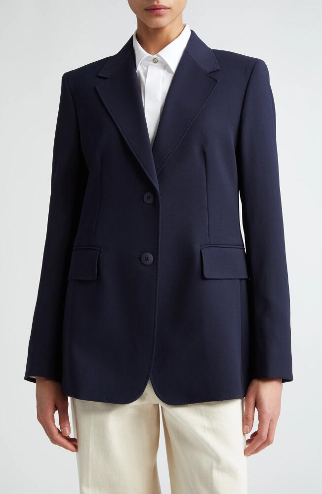 Max Mara Studio Dingey Wool Crepe Blazer in Navy Cover