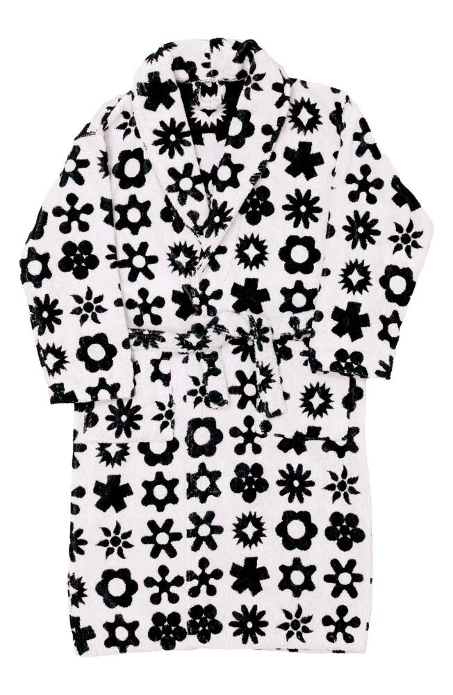 Dusen Dusen Flower Cotton Bathrobe in Black And White Cover