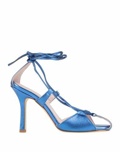 Luca Valentini Woman Sandals Bright blue Leather Cover