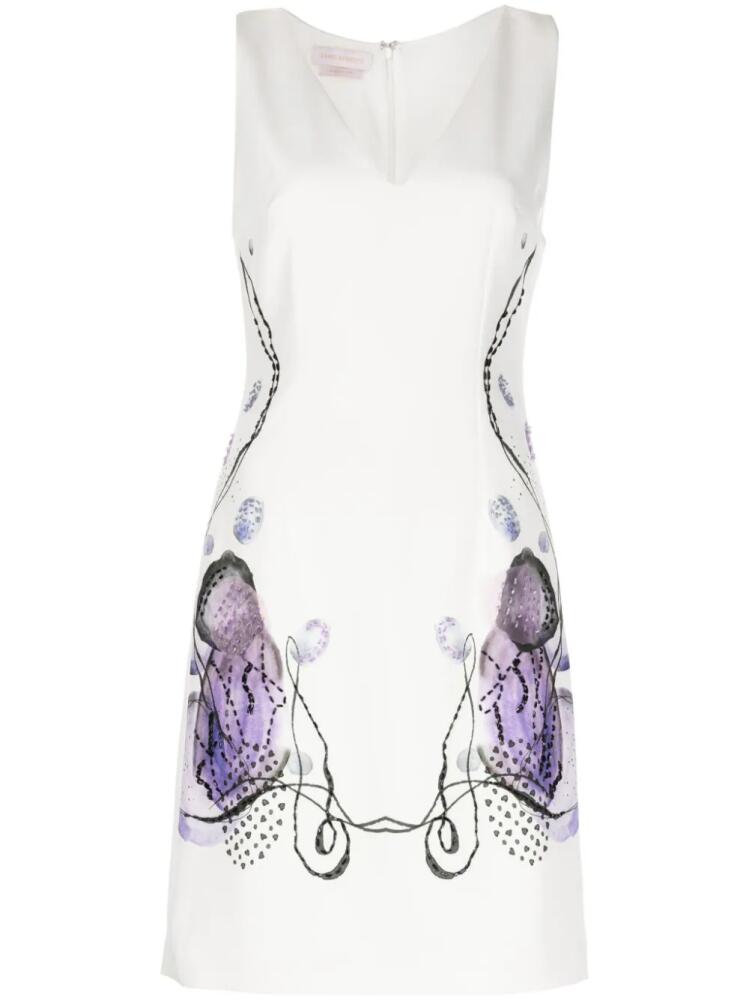 Saiid Kobeisy abstract-print sleeveless dress - White Cover