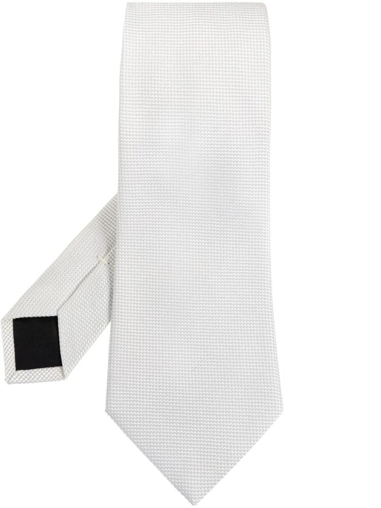 Lanvin geometric pattern tie - White Cover