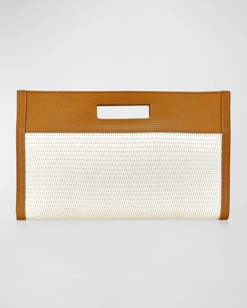 Gigi New York Remy Raffia & Leather Clutch Bag Cover